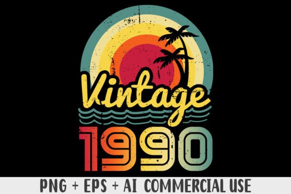 Download Vintage 1990 PNG Sublimation Design - 1990 Collection