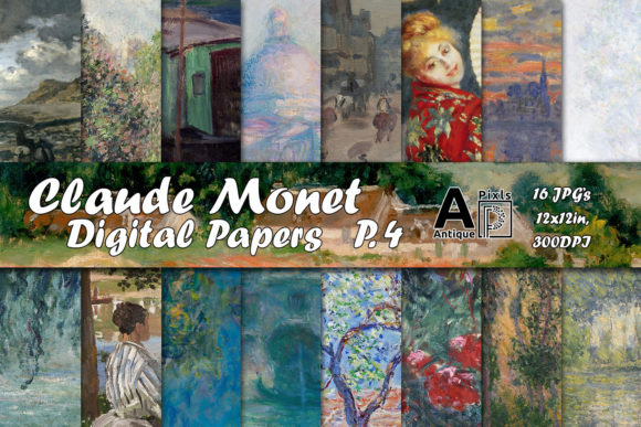 Download Claude Monet Paintings Digital Papers 4 - Paintings Collection