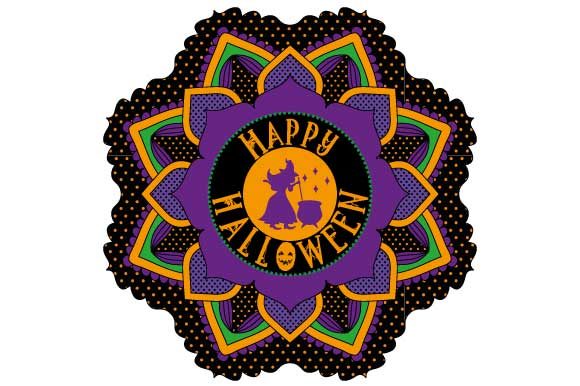 Download Happy Halloween Mandala Colored - Premium Resources