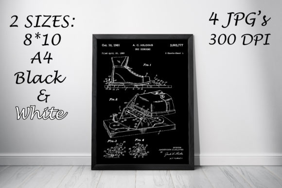 Download Ski Binding Vintage Patent Poster Print - Premium Resources