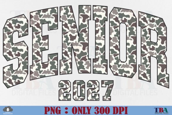 Download Senior Camo PNG, Graduation Senior 2027 - Grad Collection