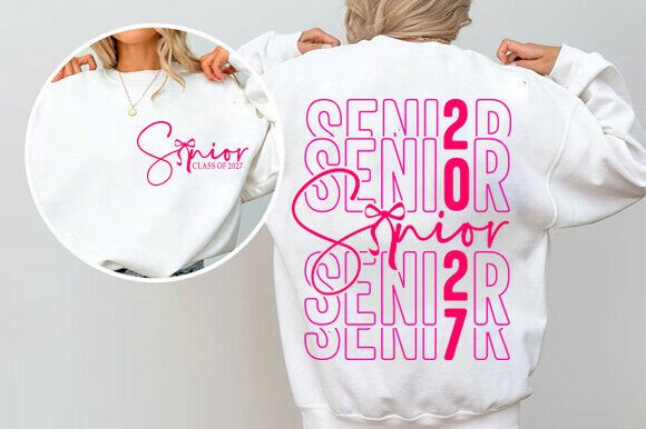 Download Senior 2027 SVG, Coquette Graduation PNG - Grad Collection