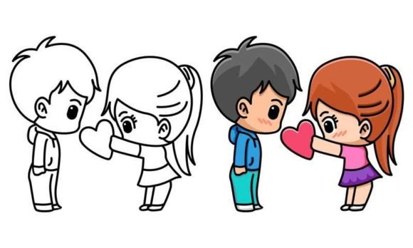 Download Girl Give Heart to Her Boyfriend - Boyfriend Collection