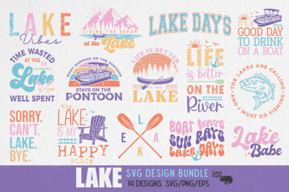 Download Summer Lake SVG Design Bundle - Svg design bundle Collection