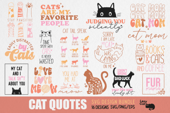 Download Cat Quote SVG Design Bundle - Premium Resources