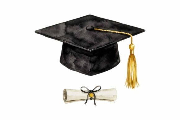 Download Graduation Cap with Gold Tassel Clipart - Grad Collection