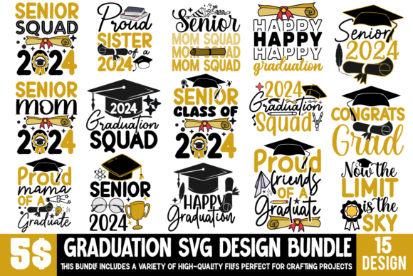 Download Graduation SVG DEsign BUndle - Grad Collection
