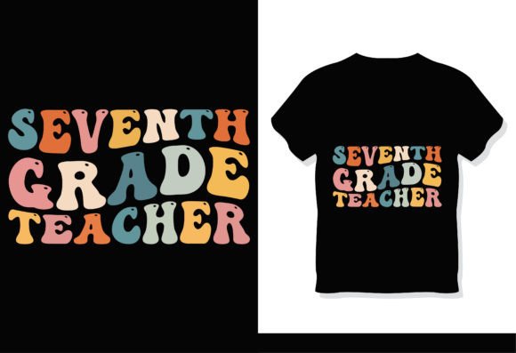 Download Seventh Grade Teacher Retro Groovy Shirt - Grad Collection