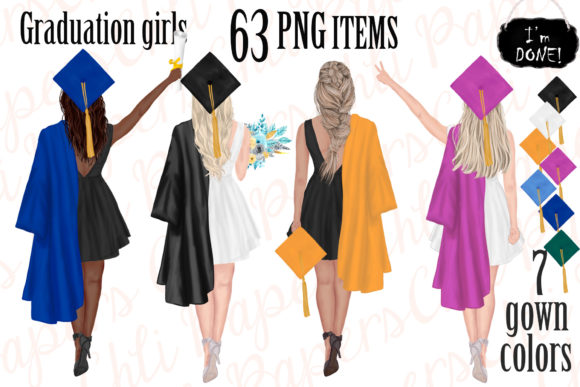 Download Graduation Girls,Graduation Gowns Hats - Grad Collection
