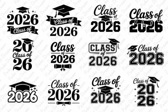 Download Class of 2026 Graduation Clipart Bundles - Grad Collection