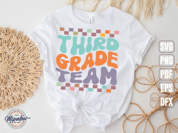 Download Third Grade Team Svg, Wavy Text. - Grad Collection